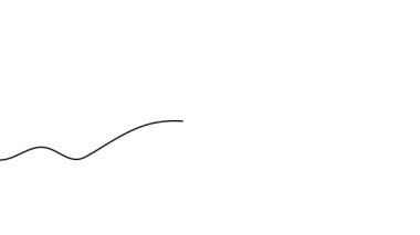 Bir şapka çiziminin animasyonu. Bir şapkanın sürekli dış hatları. Tek satırlı kesintisiz video.