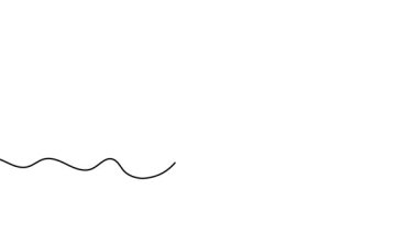 Büyütecin tek çizgi çiziminin animasyonu. Büyüteç hareketinin sürekli hatları. Tek satırlı kesintisiz video.