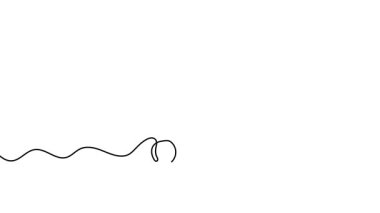 Renkli tenis raketinin tek çizgi çizimi. Tenis raketlerinin sürekli hatları. Bir satır ve renk doldurmalı kesintisiz video.