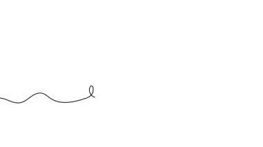 Renkli bir muzun tek çizgi çiziminin animasyonu. Muz meyvesinin sürekli kontur hareketi. Bir satır ve renk doldurmalı kesintisiz video.