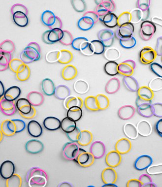 Lastik elastik bantlar dairesel pastel renkler soyut doku arkaplanı.