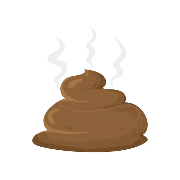 Bunch Foul Smelling Shit Brown Smelly Manure Symbol Dump Toilet — Archivo Imágenes Vectoriales