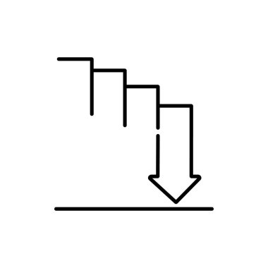 grafik şeması şeması ikon büyüme artışı azalır 