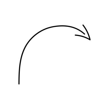 Siyah kıvranan ve bükülen oklar ikon seti. Çizgi tasarımı grafik vektör dekoru için imleç hareketi ve minimalist uzaklık sembolü