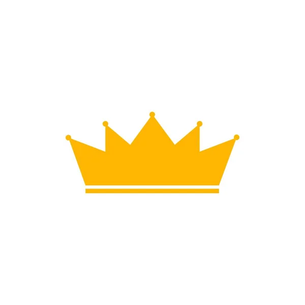 黄色の王冠のアイコン ヴィンテージ中世のベクトルスタイルで豪華な装飾が施された王族と権力のアンティーク紋章 — ストックベクタ
