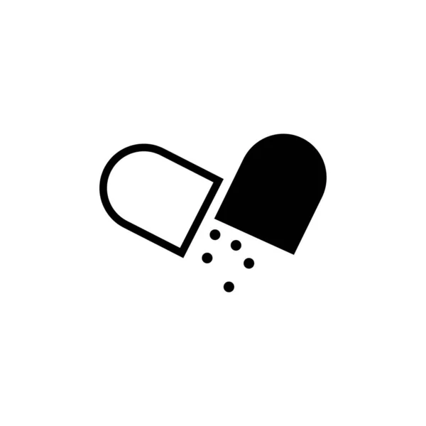 Medische Pillen Capsules Pictogram Set Symbolen Van Ziektepreventie Behandeling Met — Stockvector