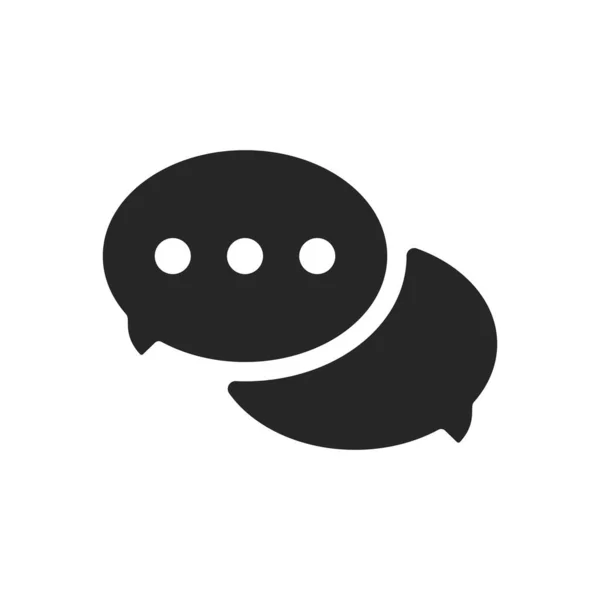 Pictograma Bule Conversație Comunicare Vorbire Neagră Pentru Chat Uri Web — Vector de stoc