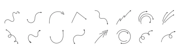 Набір Піктограм Чорного Кольору Скручування Стрілок Рух Сигналу Мінімалістичний Символ — стоковий вектор