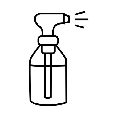 Şişeli öğütücü. Ev işleri ve inşaat vektörü işleri için boya ve su spreyi plastik aracı