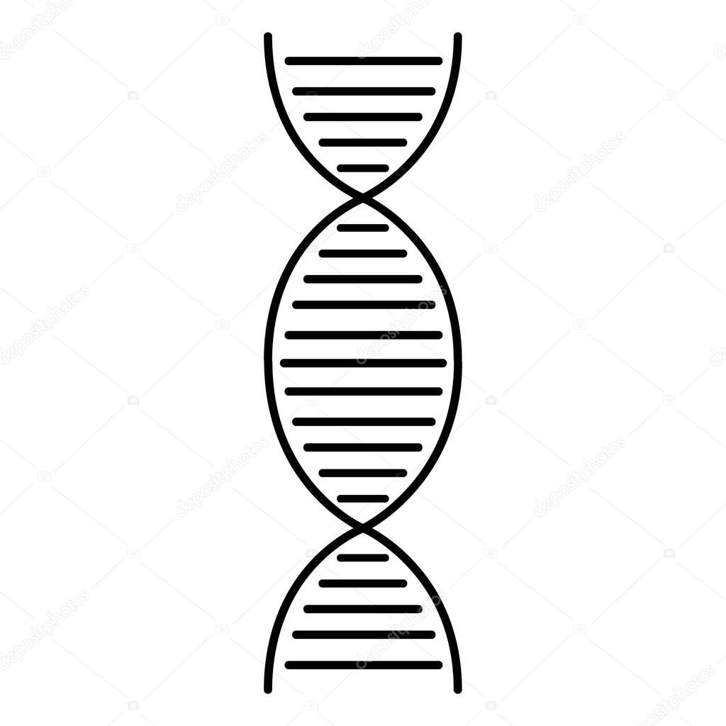 Cadena de ADN negro. Estructura cromosómica de la molécula de rna para