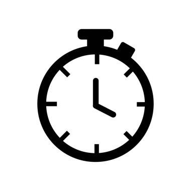 Black retro watch stopwatch. Chronometer with measurement of minutes and seconds for work and sports competitions with calculation of temporal vector velocity