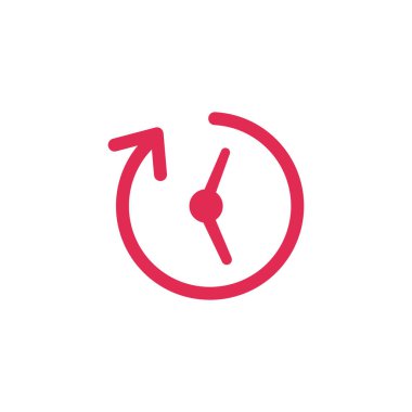 Dial with circular arrow. Symbol of corporate deadline and working time with speed of work completion and business vector goal