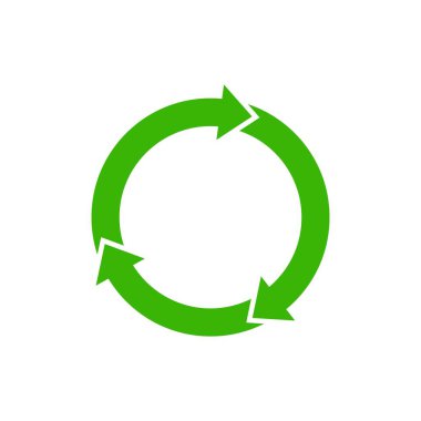 Recycle icon symbol vector. Recycling and rotation arrow icon pack