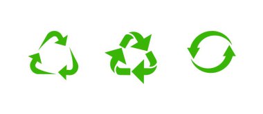Recycle icon symbol vector. Recycling and rotation arrow icon pack