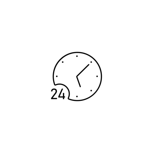 Clock Time Clock Line Icons Vector Linear Icon Set — Stockvektor