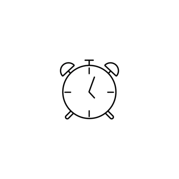Symbole Für Uhrzeit Und Uhrzeigersinn Lineares Vektorsymbolset — Stockvektor