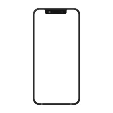 3D yüksek kalite seyyar vektör modellemeleri. Ultra gerçekçi akıllı telefon. Sunum şablonu için UI UX aygıtı modeli. Boş ekran izole şablonlara sahip cep telefonu çerçevesi. 3d izometrik illüstrasyon.