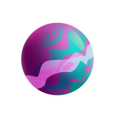 Vector cartoon planet. Colorful set of isolated objects. Space background. Fantasy planets