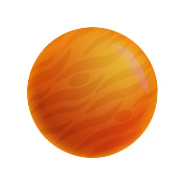 Vector cartoon planet. Colorful set of isolated objects. Space background. Fantasy planets