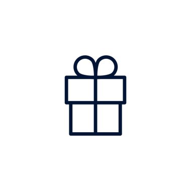 hediye simgesi beyaz arka plan üzerinde gösterimi