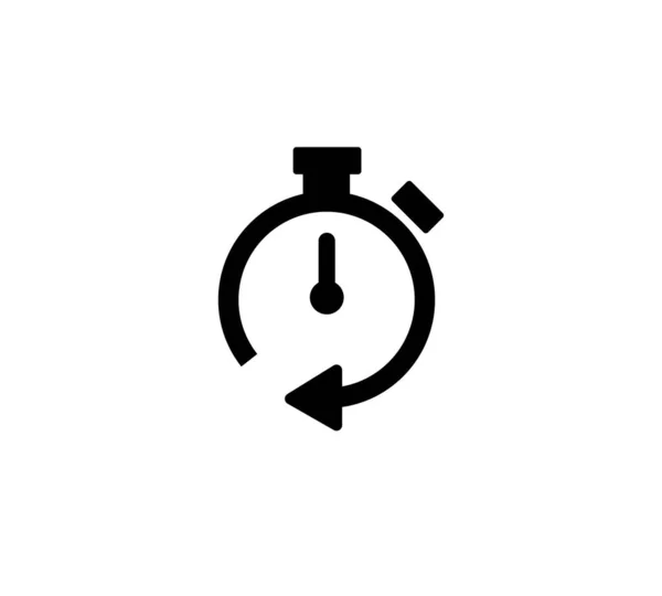 Dairesel Ikonlu Kronometre Tamamlanmış Görevlerin Verimliliği Hız Vektör Sembolüyle Çalışma — Stok Vektör