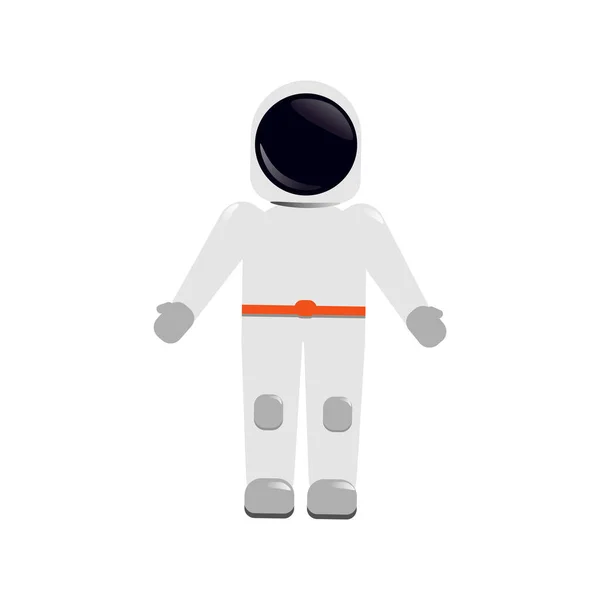 Astronautdräkt Speciell Rymdpromenad Kostym Gjord Vitt Material Med Hjälm För — Stock vektor