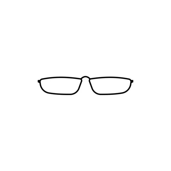Skinny Glasses Black Frames Sunglasses Accessory Protect Eyes Sun Stylish — Stock Vector
