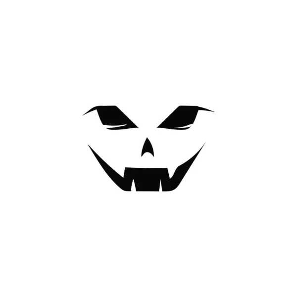 Sonrisa Calabaza Malvada Halloween Cara Linterna Espeluznante Para Celebración Como — Vector de stock