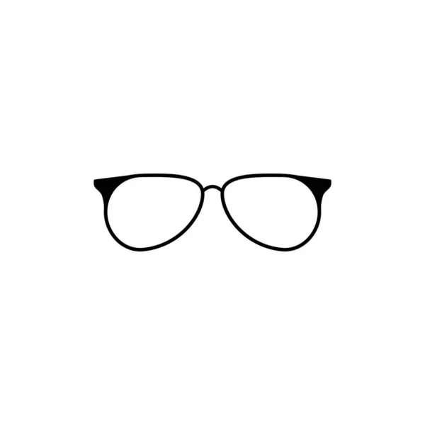 Vintage Glasses Black Frames Unisex Accessory Protect Eyes Sun Stylish — Stock Vector