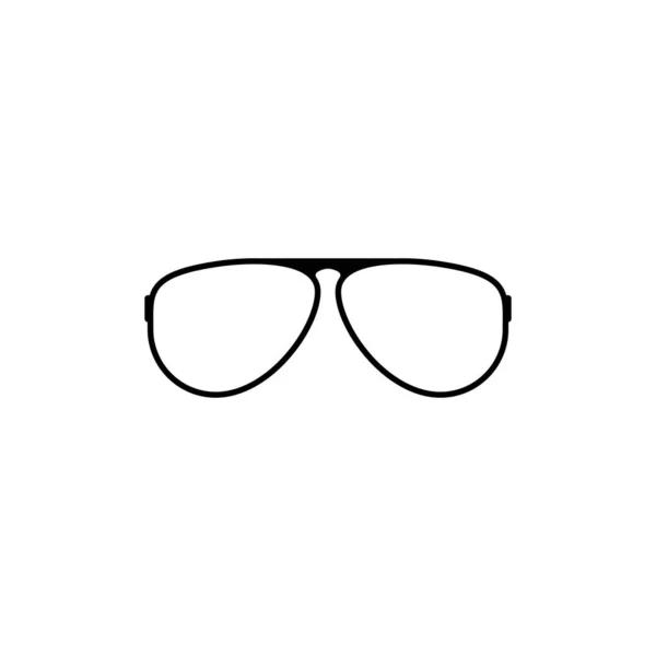Letecké Brýle Černými Obroučkami Módní Doplňky Ochraně Očí Před Sluncem — Stockový vektor
