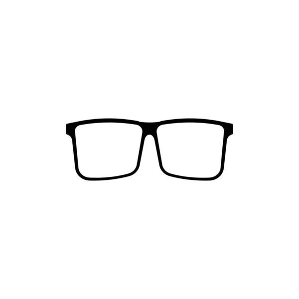 Stilvolle Brille Mit Schwarzem Rahmen Brillenzubehör Zum Schutz Der Augen — Stockvektor