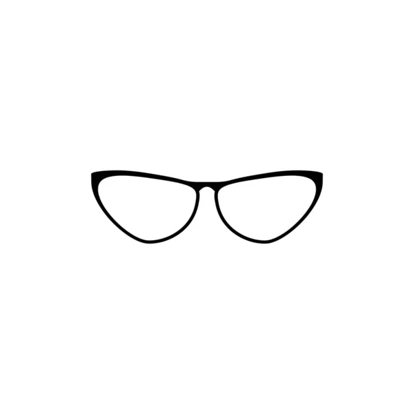 ブラックフレームのヴィンテージグラス スタイリッシュなレンズとプラスチックベクトルフレームと太陽から目を保護するためのメガネアクセサリー — ストックベクタ