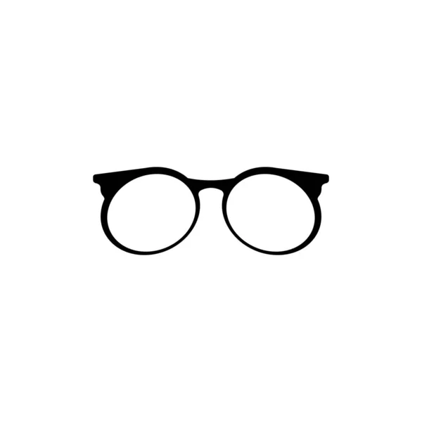 Retro Bril Met Zwarte Lijsten Accessoires Voor Zonnebrillen Ter Bescherming — Stockvector