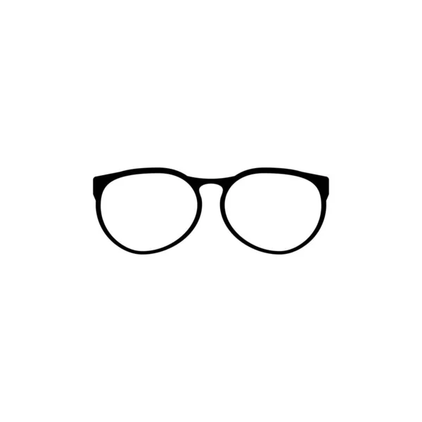 黑框经典眼镜 用时髦的镜片和塑料载体框架保护眼睛免受阳光照射的视觉附件 — 图库矢量图片