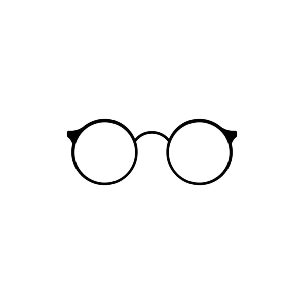 Glasses Black Frame Transparent Accessory Protect Eyes Sun Stylish Lenses — Stock Vector
