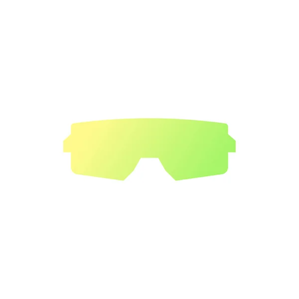 Óculos Sol Verdes Para Snowboard Com Gradiente Óculos Amarelos Para —  Vetores de Stock