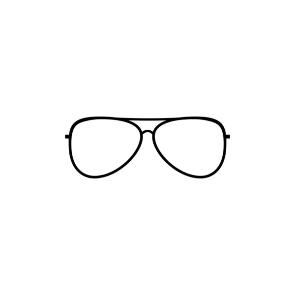 Gafas Ópticas Con Monturas Negras Accesorio Visión Para Proteger Los — Archivo Imágenes Vectoriales