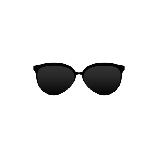 Černé Elegantní Sluneční Brýle Tmavé Doplňky Ochraně Očí Před Sluncem — Stockový vektor