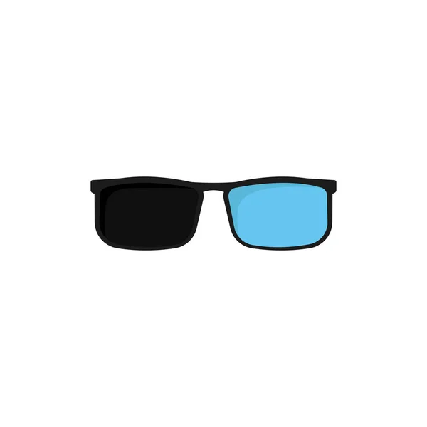 Brýle Pro Kontrolu Zraku Speciální Příslušenství Černým Objektivem Pro Korekci — Stockový vektor