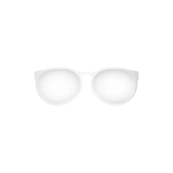 时髦的烟熏太阳镜 白色饰物 用时髦的镜片和塑料载体框架保护眼睛免受阳光照射 — 图库矢量图片