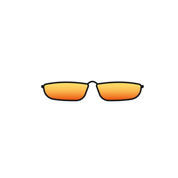 Skinny Orange Sunglasses Elegance Accessory Protect Eyes Sun Stylish Lenses — Stock Vector