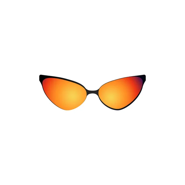 时髦的橙色太阳镜 用时髦的镜片和塑料载体框架保护眼睛不受阳光照射的时尚饰物 — 图库矢量图片