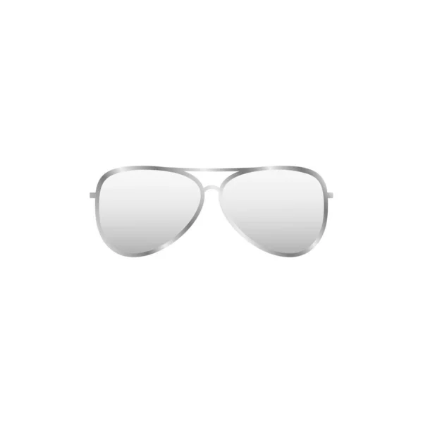 白色雅致太阳镜 用时髦的镜片和塑料矢量框架保护眼睛免受阳光照射的光学附件 — 图库矢量图片