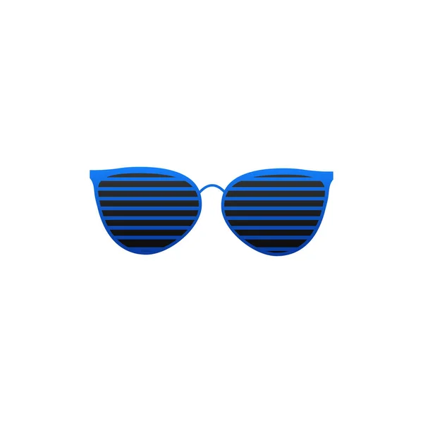 有蓝色条纹的时髦太阳镜 时尚配饰 用时髦的镜片和塑料载体框架保护眼睛不受阳光照射 — 图库矢量图片