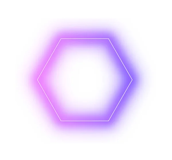 Rhomboid Neon帧模板 浅紫色和红色激光照射在空白几何形状上 具有明亮的辉光色彩和简约的未来矢量设计 — 图库矢量图片