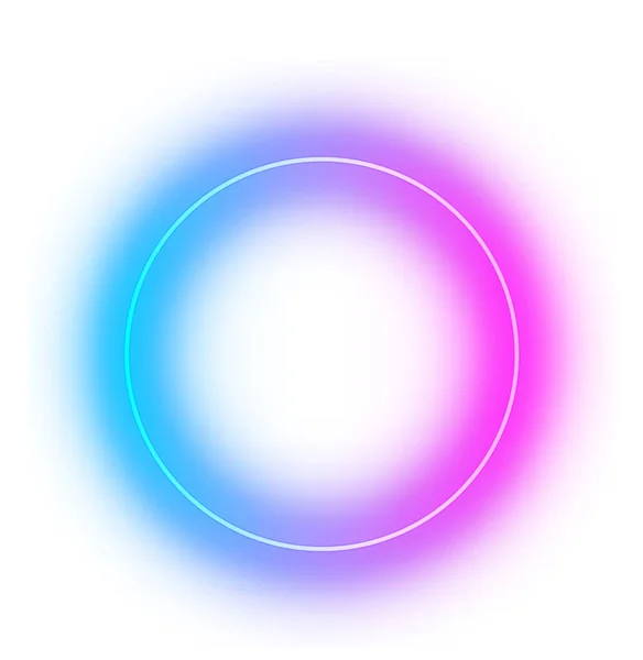Шаблон Круглої Неонової Рамки Синьо Червоне Лазерне Світло Над Порожньою — стоковий вектор