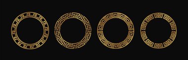 Yunan dairesi çerçeve tasarımı. Çember kenar Roma vektör süslemesi