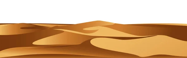 Hete Gele Woestijn Achtergrond Droge Duinen Heuvels Met Zonnige Natuurlijke — Stockvector