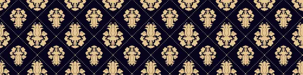 Vintage Blütenlilie Nahtloses Muster Französische Retro Ornamente Aus Dem Mittelalter — Stockvektor