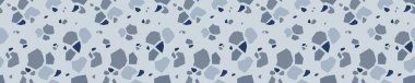Terrazzo mozaik gri, pürüzsüz desen. Duvarlardan yapılmış mavi taş döşeme dekoratif mermer dekorasyon zemini granit terrazzo vektör döşemesi..